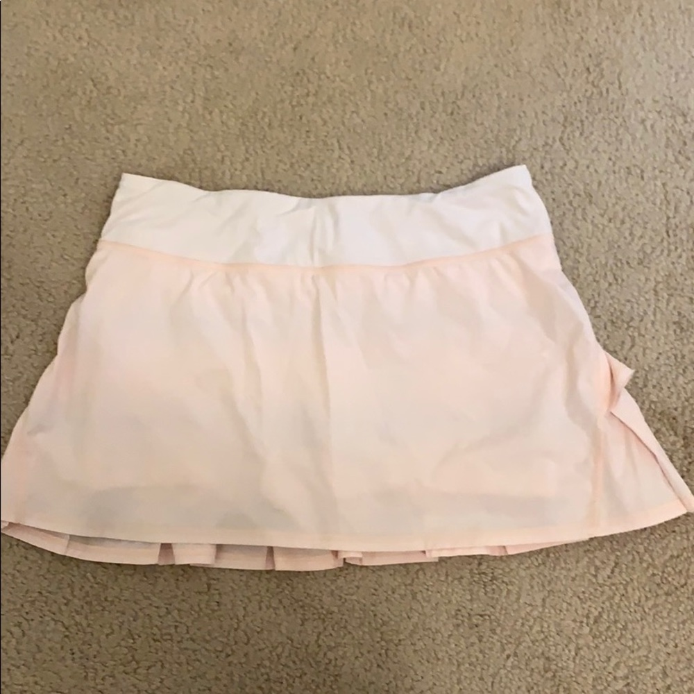 lululemon tennis skirt/baby pink/regular/6/shimmer